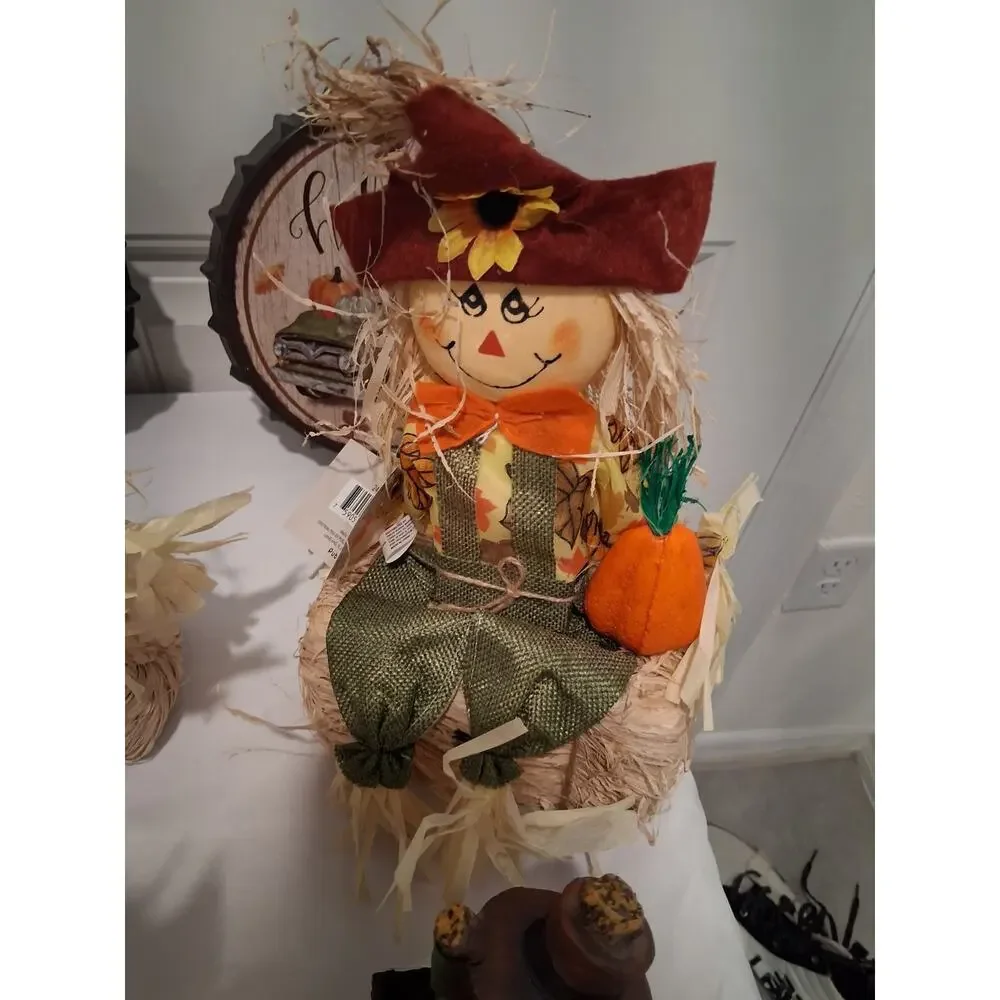Huge 16pc Fall Autumn Decor Lot Scarecrow Truck Tractor Bottle Cap Signs Publix